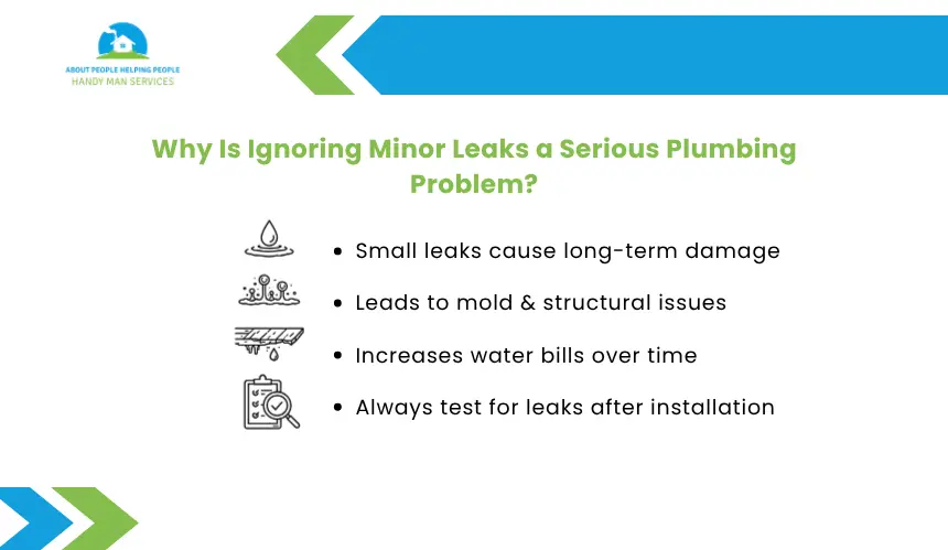 About People Helping People minor leak warning infographic