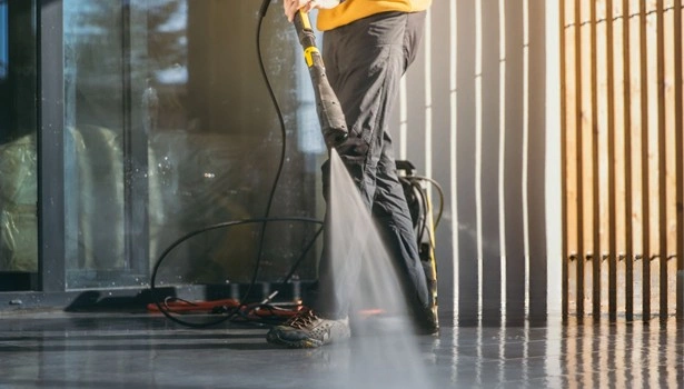About People Helping People pressure washing outdoor walkway
