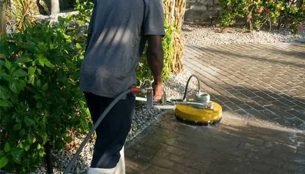 About People Helping People cleaning wet patio paver surfaces